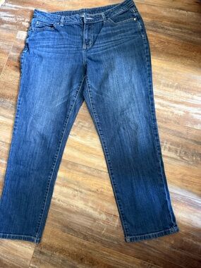 Jennifer Lopez Dark Blue Cropped Ankle Jeans